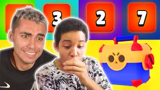 ABRINDO CAIXAS COM UMA CRIANÇA!! BRAWL STARS!!