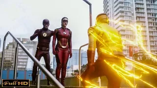 Flash, Kid Flash and Jesse Quick. Training of three Speedsters