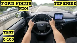 2020 Ford Focus mk4 1.5 Active 120HP |Top speed on German motorway | POV Test
