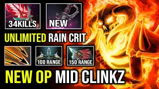 NEW 7.35 OP MID CLINKZ 250 Attack Range 34Kills Khanda Unlimited Crit Deleted in 2 Sec Dota 2