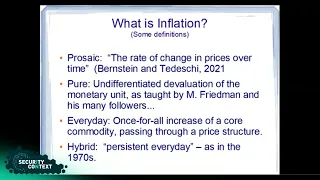 Dr. James Galbraith - The Quasi-Inflation Of 2021-2022: A Case Of Bad Analysis And Worse Policies