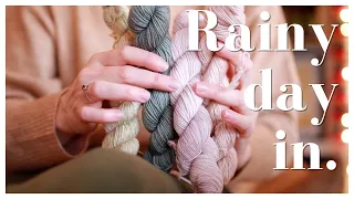 COZY VLOG: A rainy day at home with coffee & knitting. 🌧☕️🧶