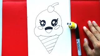 How to Draw Cute Ice Cream Cone Easy Things to Draw