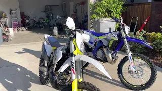 The last 2021sherco SE300 in CA and my 2021 husqvarna te300.