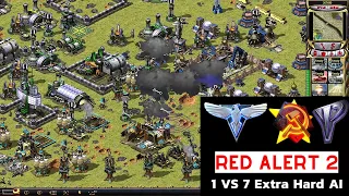 Red Alert 2 Yuri's Revenge I Brutal Jungle v.3 I 1 Russia vs 7 Brutal AI