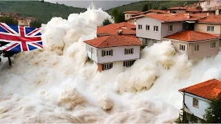 Chaos in England! The Disaster struck England as the sea came ashore in Wirral, flooding house.