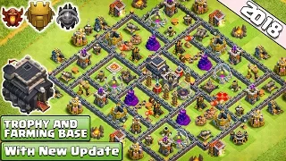 NEW TOWN  HALL 9 (TH9) FARMING/TROPHY BASE 2018! TH9 HYBRID FARM BASE [DEFENSE]!! - CLASH OF CLANS