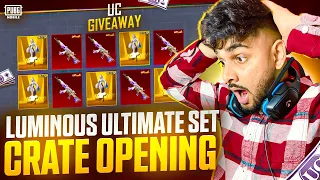 🤯🤯NEW LUMINOUS ULTIMATE SET CRATE OPENING PUBGM & X SUIT GIVEAWAY