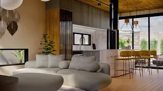 Casa Pequena com 72m² com Estilo de Design Orgânico | Casa Térrea | Tiny Homes