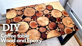 Coffee Table from the Peach Tree and Epoxy resin