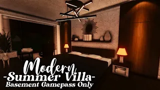 Modern Summer Villa I Basement Gamepass Only I Bloxburg Speedbuild and Tour - iTapixca Builds