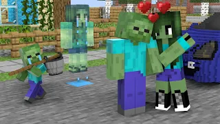 Monster School : Baby Zombie left because dad got married 2 (part 1) - Minecraft Animation