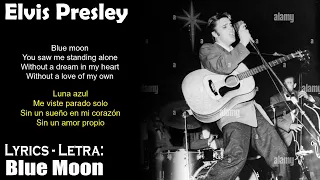 Elvis Presley - Blue Moon (Lyrics Spanish-English) (Español-Inglés)