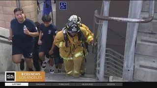 Student cadets honor 9/11 first-responders with stair climb