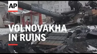 Heavy fighting leaves Volnovakha in ruins