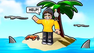 i got STRANDED on a desert island in Roblox... 🏝️