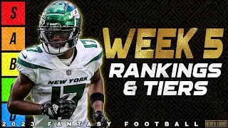 Top 40 Wide Receiver Rankings -  Week 5 Fantasy Football