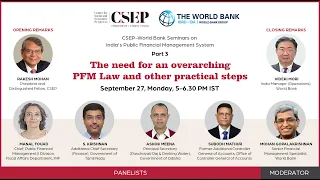 CSEP-World Bank Seminars | The Need For An Overarching PFM Law And Other Practical Steps