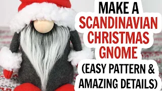 Christmas Gnome with Arms and Legs / Holiday Gnome / Tiered Tray Gnome / Scandinavian Gnome DIY