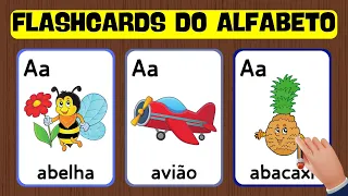 Aprender o alfabeto em português | Como ensinar as letras do ABC | Flashcards do alfabeto grátis