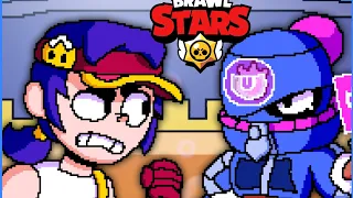 ARCADE BATTLE - FANG AND BUSTER VS STREET NINJA TARA AND HEROINE BIBI - Brawl stars animation