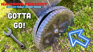 How to replace BBQ grill wheels for cheap (HARBOR FREIGHT)