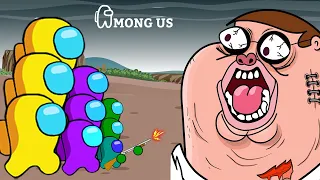 Rescue AMONG US Vs Creepy Peter Griffin in Fortnite Chapter 5 - Funny Animation