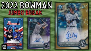 2022 Bowman Jumbo Break! Bowman Chrome Baseball Cards! Oswaldo Cabrera Gold Refractor Auto!
