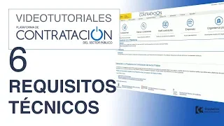 Videotutorial Plataforma Contratación Sector Público - Parte 6 - Requisitos técnicos