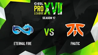 Eternal Fire vs fnatic | Map 2 Overpass | ESL Pro League Season 17