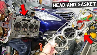 HYUNDAI SONATA CYLINDER HEAD GASKET REPLACEMENT REMOVAL, CYLINDER HEAD REPLACEMENT