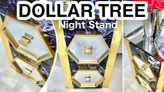 DIY Gold DOLLAR TREE NIGHT STAND! DIY Bedside Table