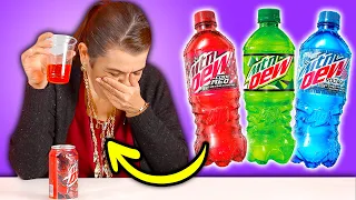 Taste Testing Every Mountain Dew! | Mexican Moms Rank
