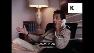 1980s USA, Yuppie Businessman on the Phone