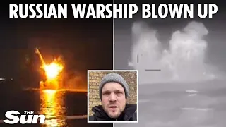 Ukrainian kamikaze drone DESTROYS Putin’s prized £51m warship in latest humiliation