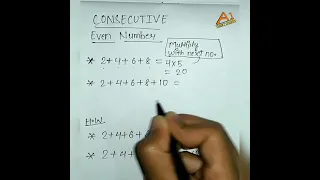 SUM OF CONSECUTIVE EVEN NUMBERS || MATHS TIPS AND TRICKS || #shorts