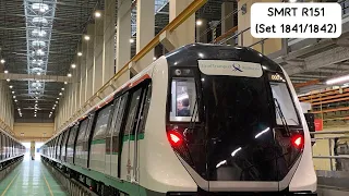 [SMRT R151 1841/1842] EW24 Jurong East → EW22 Dover + train leaving sound (very quiet) 🤫