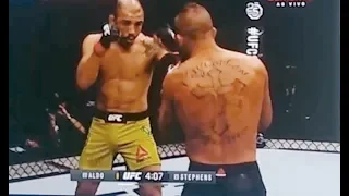 José Aldo vs Jeremy Stephens FIGHT KNOCKOUT