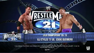 "🔥 WWE 2K24 FULL MATCH —  AJ Styles vs Eddie Guerrero  —  WWE  Title Match!"