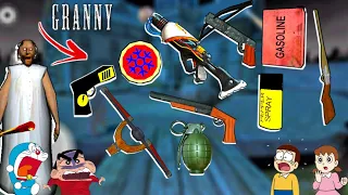 All Weapons In All Granny Games | Granny, Granny Chapter 2, Granny 3 With Shinchan and Nobita