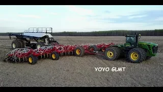 Seeding Time/semis 2017, Alberta Canada, JOHN DEERE 9530 and BOURGAULT, Versatile, WESTERN STAR