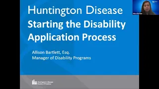 How Huntington's Disease patients can apply for Disability - UF Huntington Disease Symposium