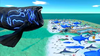 Aquatics Battle - The Bloop VS Blue Team - Animal Revolt Battle Simulator