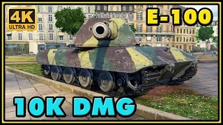 World of Tanks | E-100 - 8 Kills - 10K Damage - 1 VS 4 Gameplay