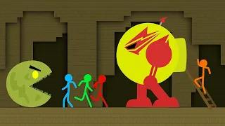 Red and Blue , Stickman Animation Complete Edition - ( Robot Pacman)