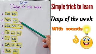 Days of the week . weekdays. weekdays spelling. learning Days of the week spelling.