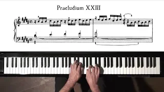 Bach Prelude and Fugue No.23 Well Tempered Clavier, Book 1 with Harmonic Pedal