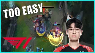 T1 Zeus Makes 1v3 Look Easy in LCK