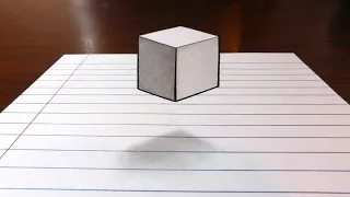 Floating Cube - 3D Trick Art on Paper