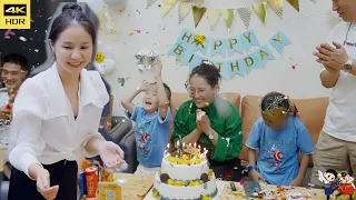 Yongji, Tibetan dance team members celebrate the birthday, the atmosphere is relaxed and cheerful!